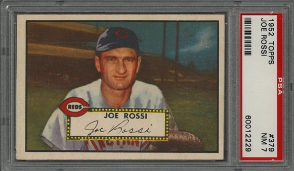 1952 Topps #379 Joe Rossi - PSA NM 7